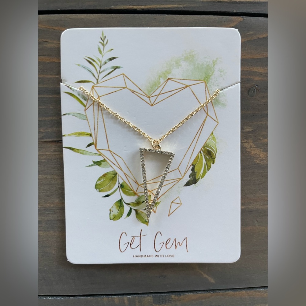 New in Package Get Gem Triangular Necklace.